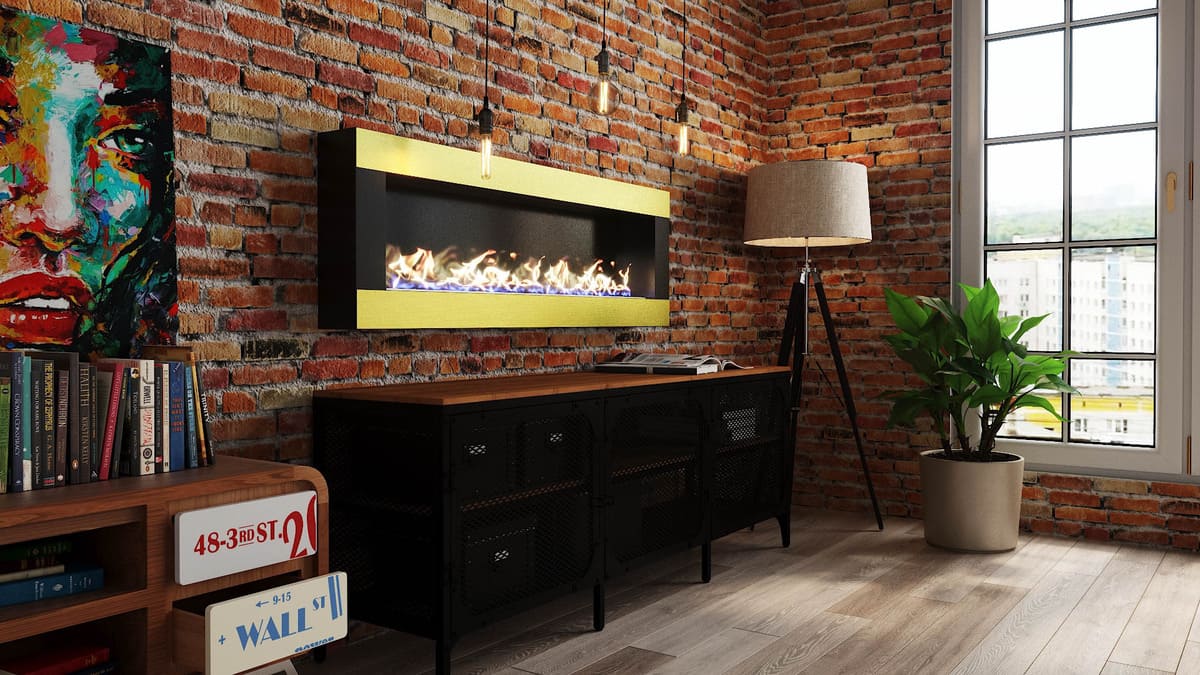 Биокамин "Русский огонь" Голд 1300N настенный с защитным и декоративным стеклом по цене 59 800 руб.