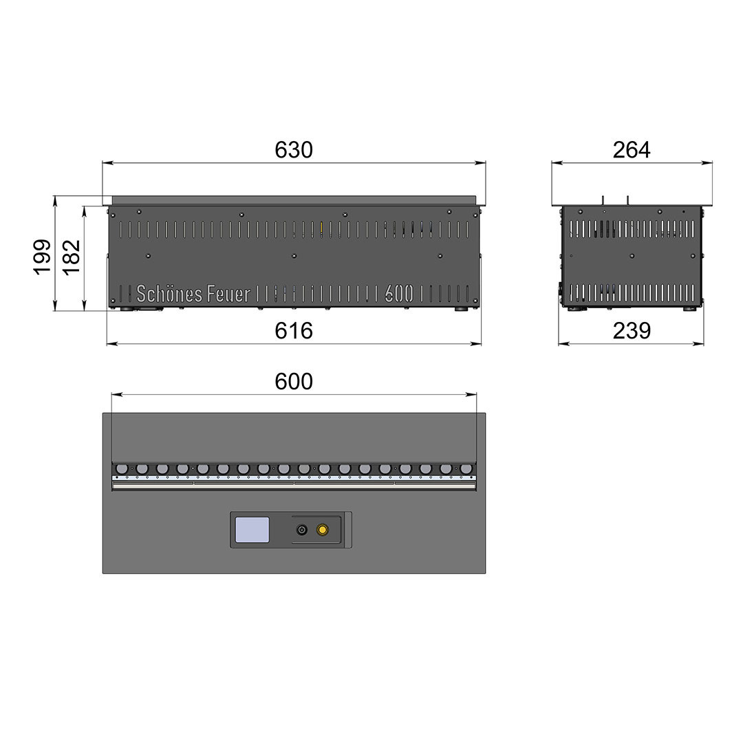 Электроочаг Schönes Feuer 3D FireLine 600 RGB