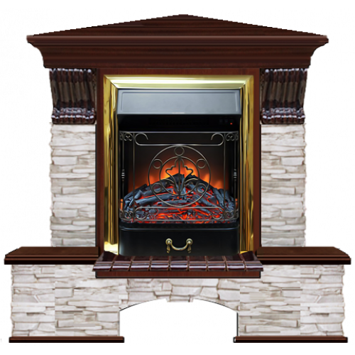 Бостон К Мисхор угловой (красное дерево)+Majestic Brass