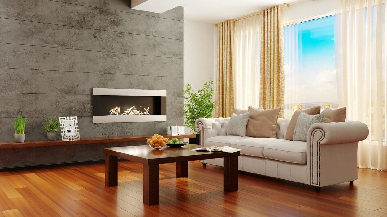 Биокамин "Русский огонь" Модерн 1200N настенный с защитным стеклом по цене 41 250 руб.