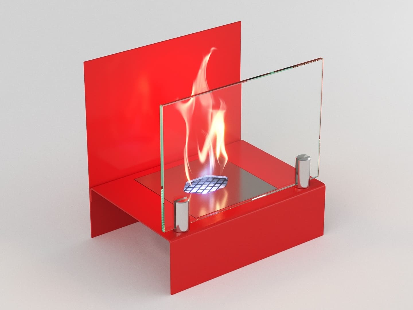 Настольный биокамин Lux Fire "Афиша" S (красный) по цене 8 228 руб.