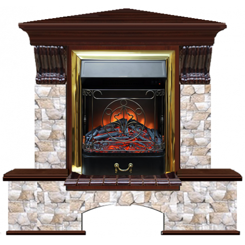 Бостон К Арбат угловой (красное дерево)+Majestic Brass