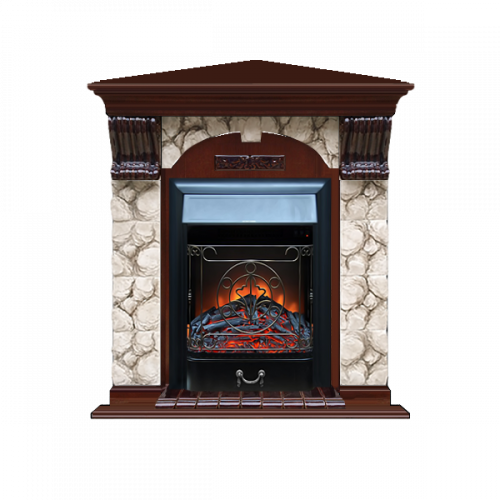 Арочный Карелия угловой (красное дерево)+Majestic Black