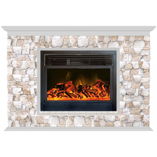 Пафос Арбат 28 (беленый дуб)+Newflame