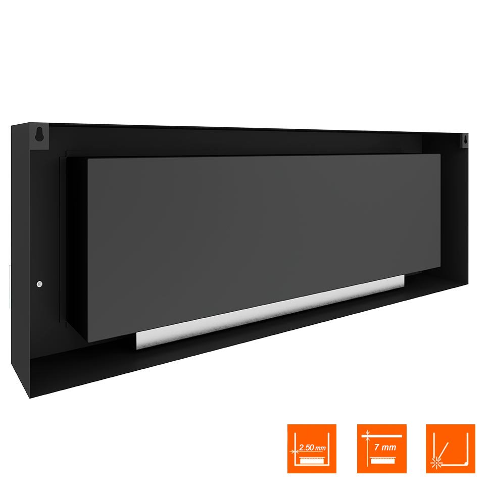 Биокамин SteelHeat WALL ONE 1200 LITE черный, стекло, стемалит по цене 52 290 руб.