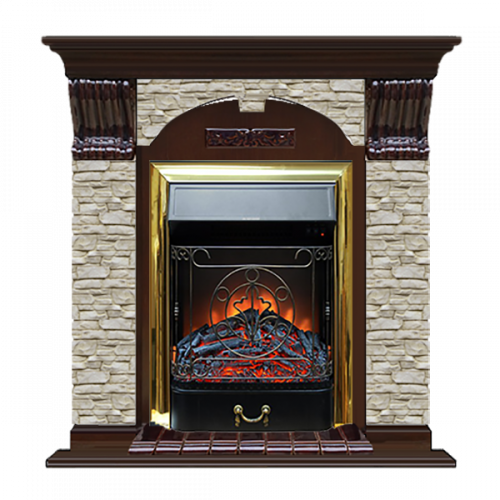 Арочный Грот однотонный (дуб)+Majestic Brass