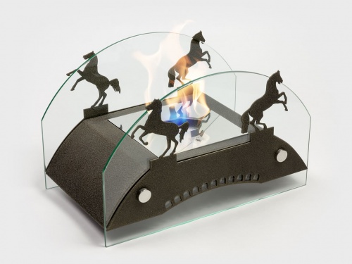 Настольный биокамин Lux Fire "Графский мост" M Бронза