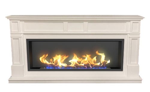 Биокамин в линейном портале "Русский огонь" Бордо