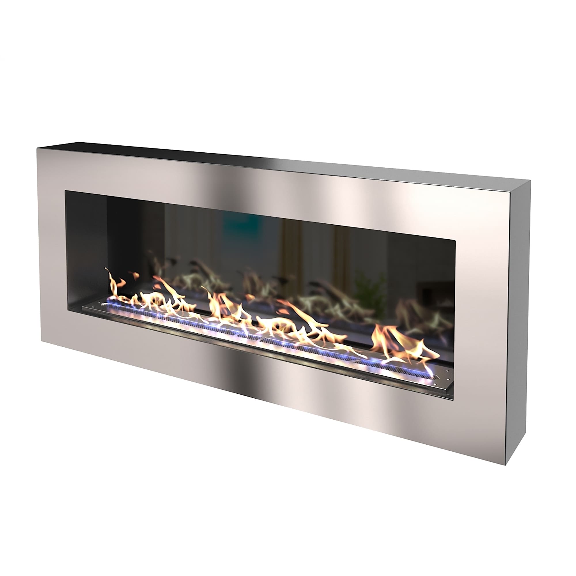 Биокамин "Русский огонь" Хай-тек 1100N настенный с декоративным стеклом (стемалитом) по цене 41 650 руб.