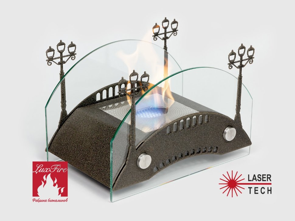 Настольный биокамин Lux Fire "Пушкинский мост" S Бронза по цене 13 320 руб.