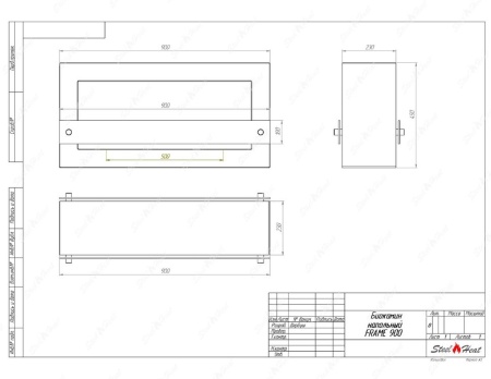 Биокамин SteelHeat FRAME ONE 900 белый по цене 44 100 руб.