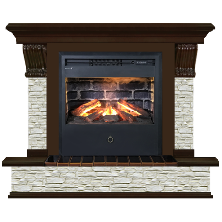 Панорама грот однотонный (темный дуб)+Samba 3D