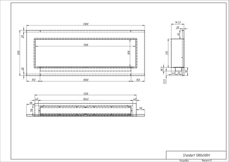Биокамин "Русский огонь" Модерн 1300V встраиваемый по цене 39 900 руб.