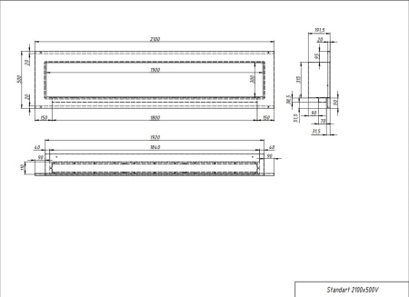 Биокамин "Русский огонь" Лофт 2100V встраиваемый с защитным стеклом по цене 85 000 руб.