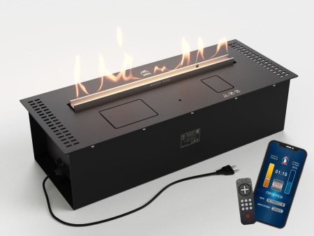 Автоматический биокамин Lux Fire Smart Flame 700 RC Black по цене 273 240 руб.