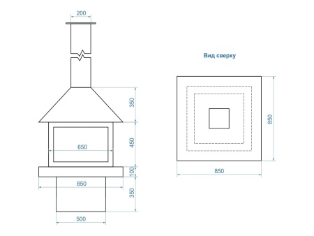 Островной биокамин Lux Fire Куб 850 по цене 391 133 руб.