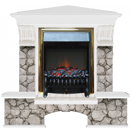 Бостон К Карелия угловой (белый)+Fobos Brass