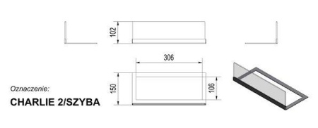 Стекло декоративное для биокамина CHARLIE 2 по цене €86