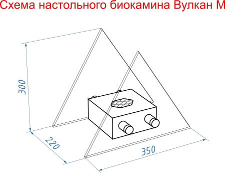 Настольный биокамин Lux Fire "Вулкан" M Белый по цене 11 490 руб.