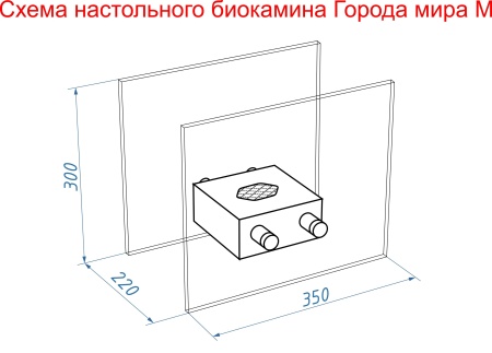 Настольный биокамин Lux Fire "Токио" M по цене 16 940 руб.